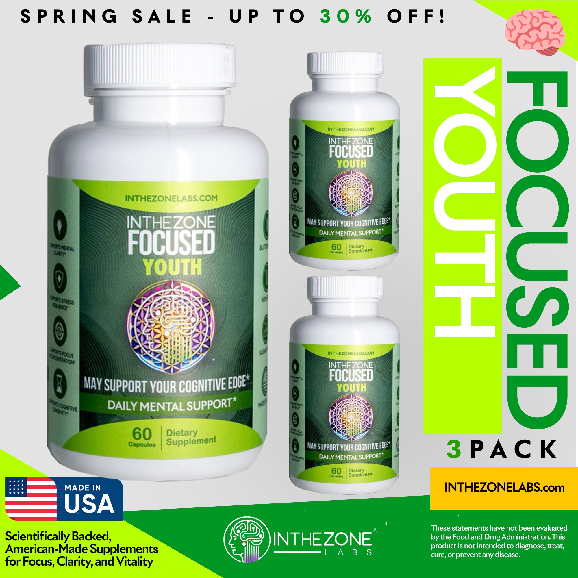 InTheZone Focused Youth 3 Pack